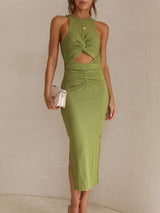 Bodycon Slit Sleeveless Maxi Dress