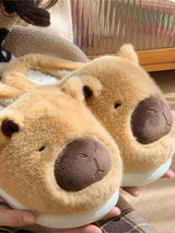 Cute Cartoon Animal Plush Cotton Slippers