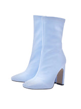 Solid Color Square Toe Midi-Calf Boots