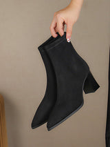 Simple Solid Color Ankle Boots