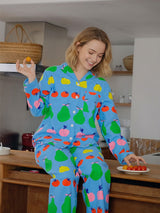 Fruits Printed Long Sleeve Pajamas
