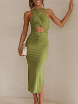 Bodycon Slit Sleeveless Maxi Dress