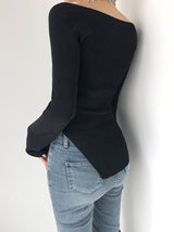 Square Neck Long Sleeve Sweater