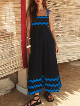 Wave Pattern Camisole Maxi Dress