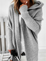 Dolman Sleeve Hooded Cardigan