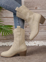 Vintage Emboridered Mid-Calf Boots