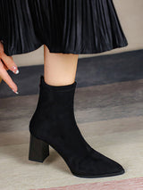 Simple Solid Color Ankle Boots