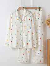 Rabbit Print Cotton Pajama Set