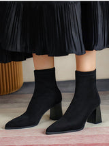 Simple Solid Color Ankle Boots