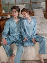 Satin Basic Couple Pajama Set