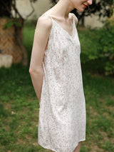 Floral Satin Spaghetti Strap Mini Nightdress