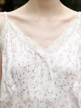 Floral Satin Spaghetti Strap Mini Nightdress