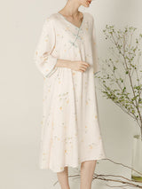 Casual Flower Print Cotton Nightdress