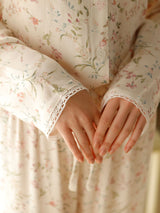 Willow Leaf Floral Print Pajama Set