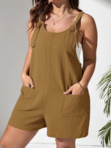 Solid Color Tank Romper