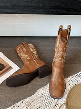 Embroidered Western Cowboy Boots