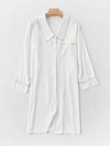 Petal Collar Sleep Shirt Dress