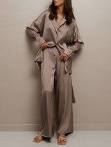 Satin Two Piece Lounge Set