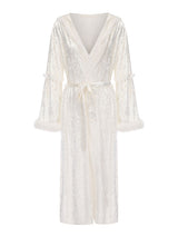 Kafiloe Velvet Lace Slip Nightgown