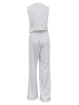 Striped Sleeveless Vest & Trousers Set