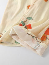 Persimmon Print Cotton Pajama Set