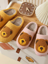 Teddy Bear Plush Slippers