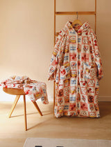 Cartoon Printed Thick Flannel Robe