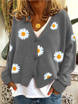 Single Breasted Daisy Cardigan