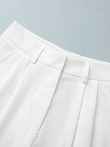 Tailored Button Fly Women Shorts