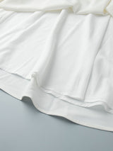 Square Neck High Waist Midi Dress