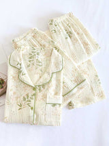 3 Pieces Print Cotton Pajama Set