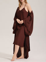 Kafiloe Soft Brown Two Piece Nightgown Set