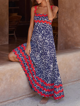 Tropical Spaghetti Floral Maxi Dress