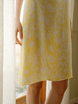 Yellow Floral Printed Nightgown