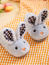 Kids Cute Rabbit Plush Cotton Slippers