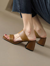 Square Toe Open Toe Sandals