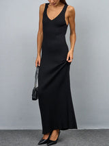 Knit Scoop Neck Maxi Dress