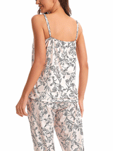 Three Pieces Printed Pajama Set