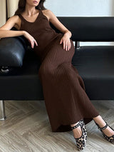 Knit Scoop Neck Maxi Dress