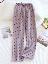 Cotton Hearts Printed Long Pajama Pants