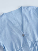 Ruffled Bubble Sleeve Two Piece Pants Set