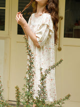 Floral Print Cotton Lounge Nightdress