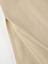 Linen Sleeveless Top With Split Pants Set