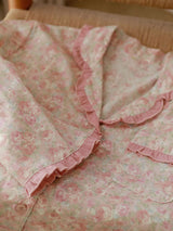 Vintage Ruffled Floral Print Pajama Set