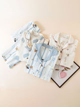 Cute Puppy Bunny Print Pajama Set