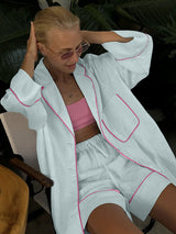 Colorblock Casual Two Piece Set