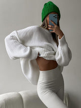 Turtleneck Solid Color Loose Sweaters