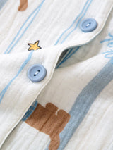 Cute Puppy Bunny Print Pajama Set