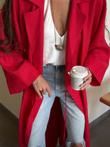 Linen Wrap Coat Dress