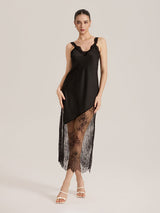 Kafiloe Lace Asymmetrical Slip Nightgown